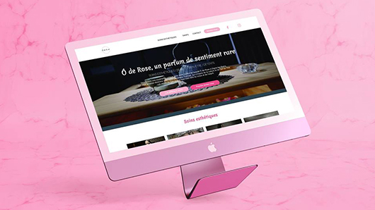 Identité visuelle et site Internet de l'institut de beauté Ô de rose à digne-les-bains