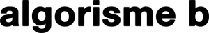 Logotype de l'exposition algorisme b, exposition graphique virtuelle